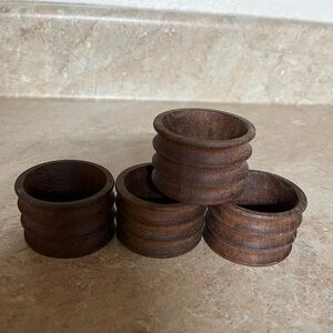Set 4 of Wooden Napkin Rings